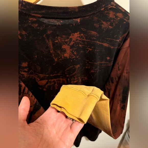 424 Fairfax Bleached black Long Sleeve T-Shirt - Picture 5 of 7